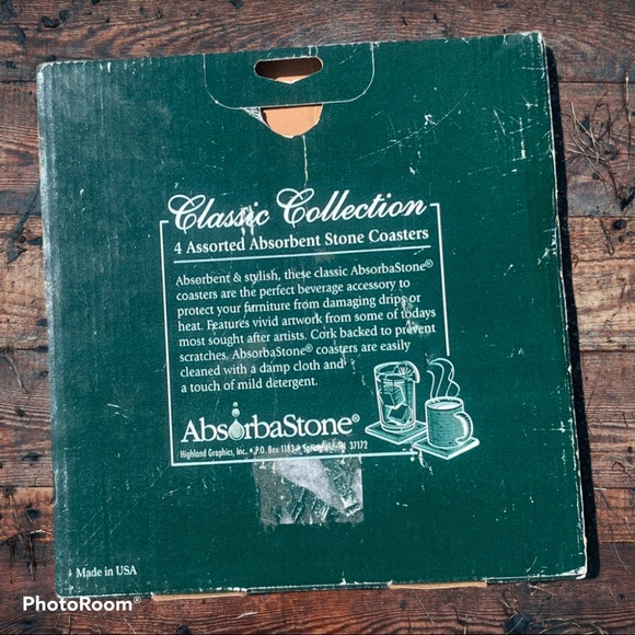 Classic Collection Absorbent Stone Cat Coasters - Picture 2 of 2